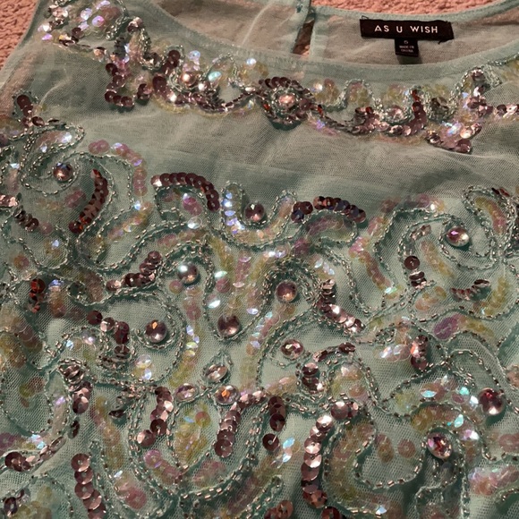 As u wish teal semi formal two piece - Picture 6 of 13